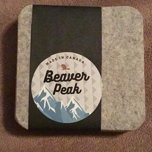 Beaver Peak wool, felt and cork coasters NWT